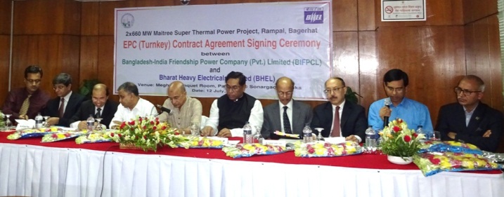 BIFPCL signs contract agreement for Main Plant EPC (Turnkey) Package of 2x660 MW Maitree Super Thermal Power Project at Bangladeshc