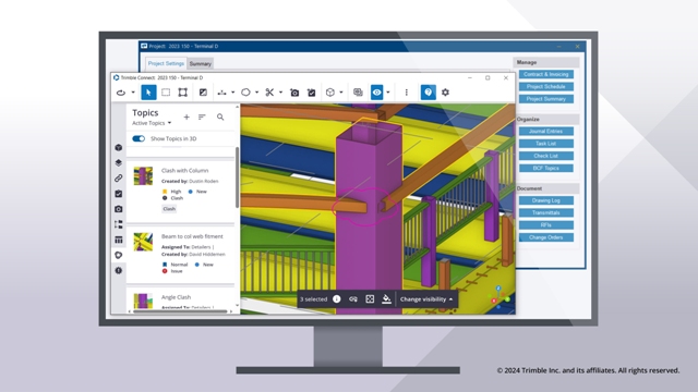Tekla 2024 Structural BIM Software offers enhanced user experience and connects workflows across projects and stakeholders