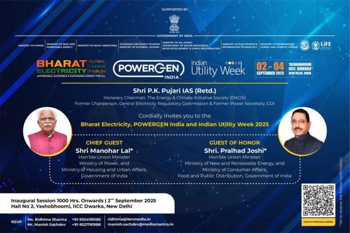 Bharat Electricity, POWERGEN India & Indian Utility Week 2025 – India’s premier clean energy and power sector event in New Delhi
