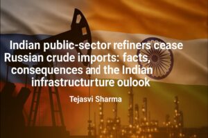 Indian public‑sector refiners cease Russian crude imports: Facts, consequences and the Indian infrastructure outlook