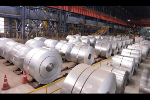Tata Steel dispatches the first batch of galvanised coils from its new continuous galvanising line in Kalinganagar, Odisha