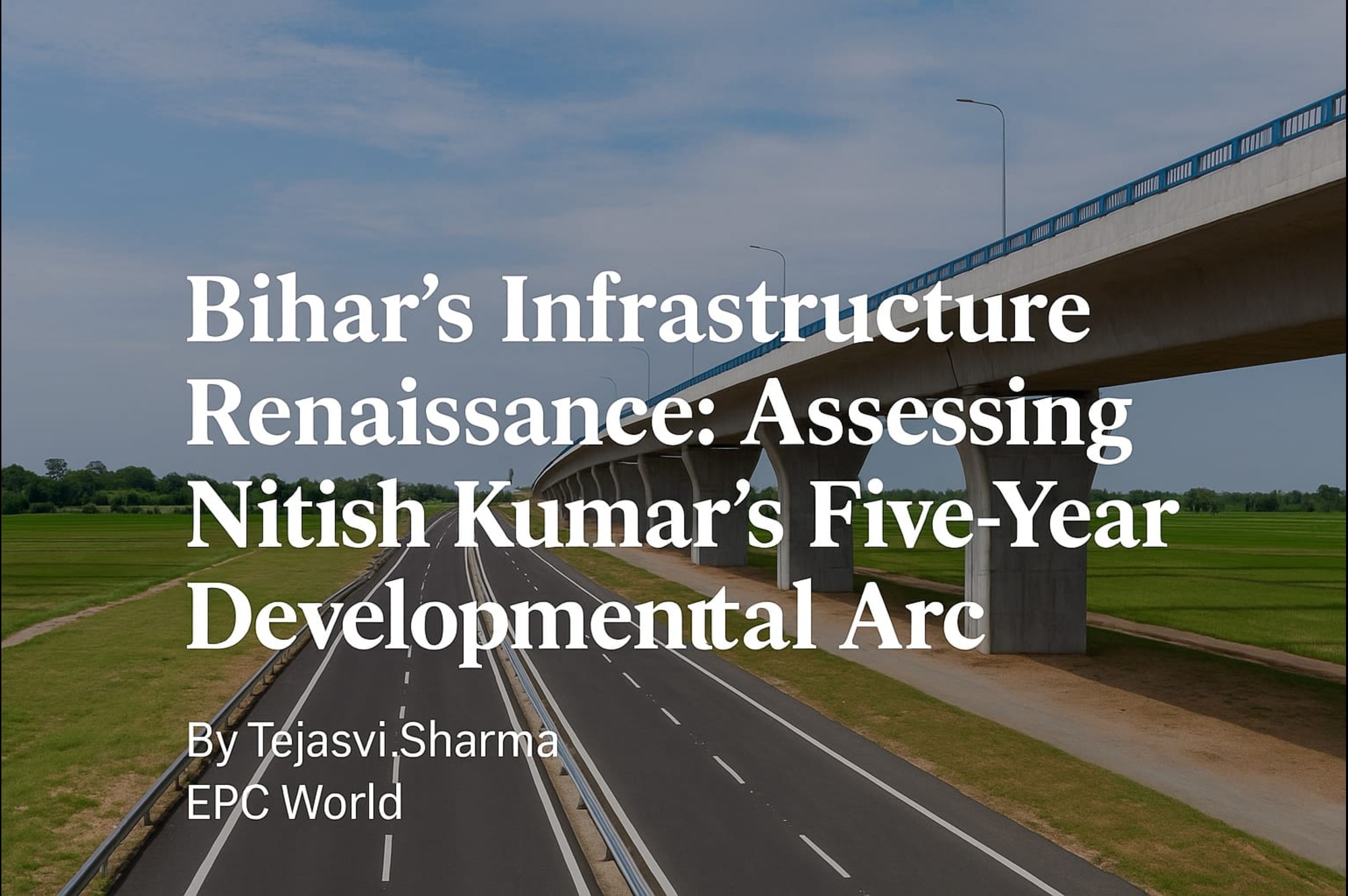 Newly constructed highway and bridge infrastructure in Bihar under Nitish Kumar’s leadership