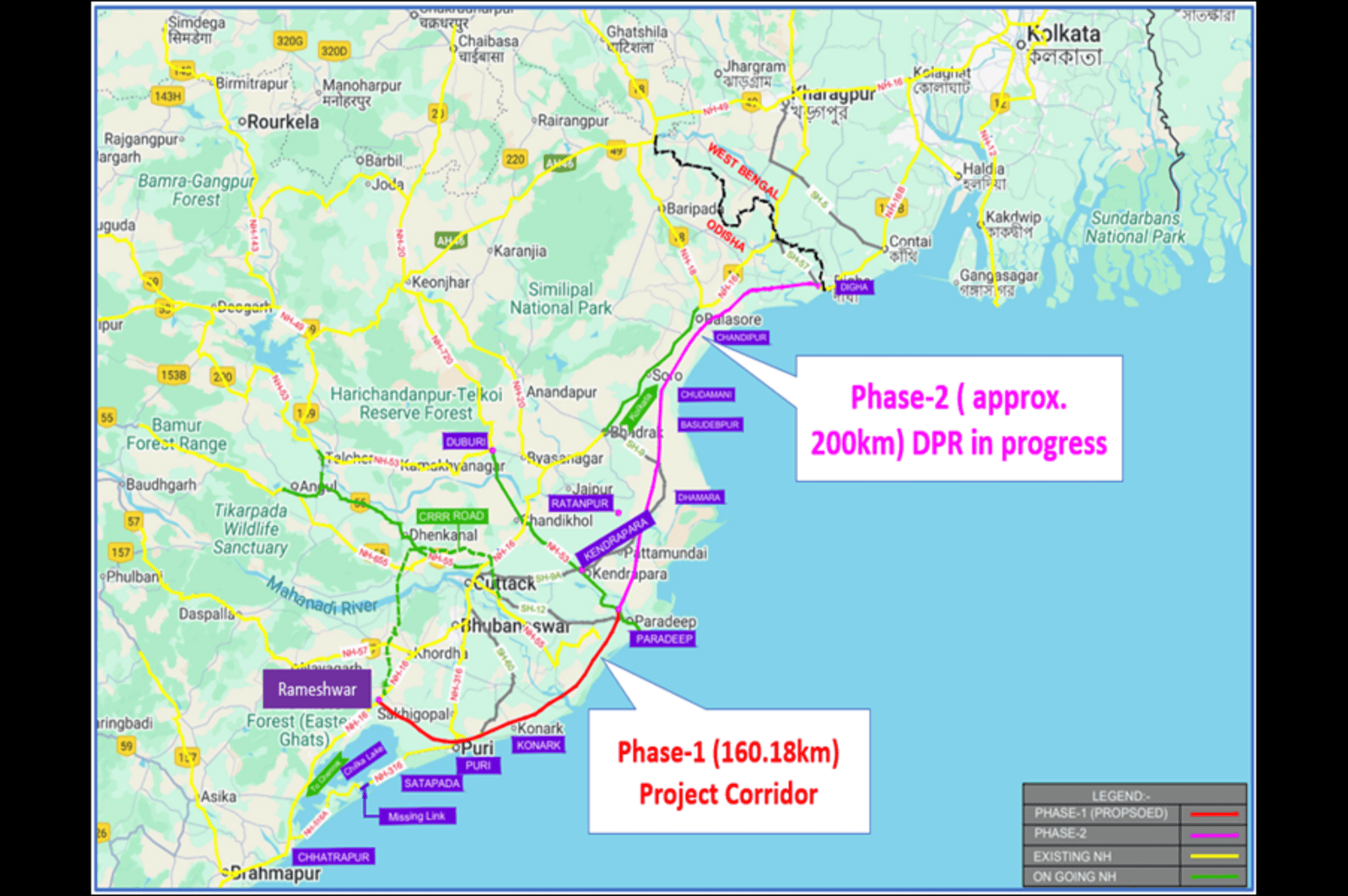 Cabinet Approves 160-km Coastal Highway Project Between Rameshwar and Paradip in Odisha